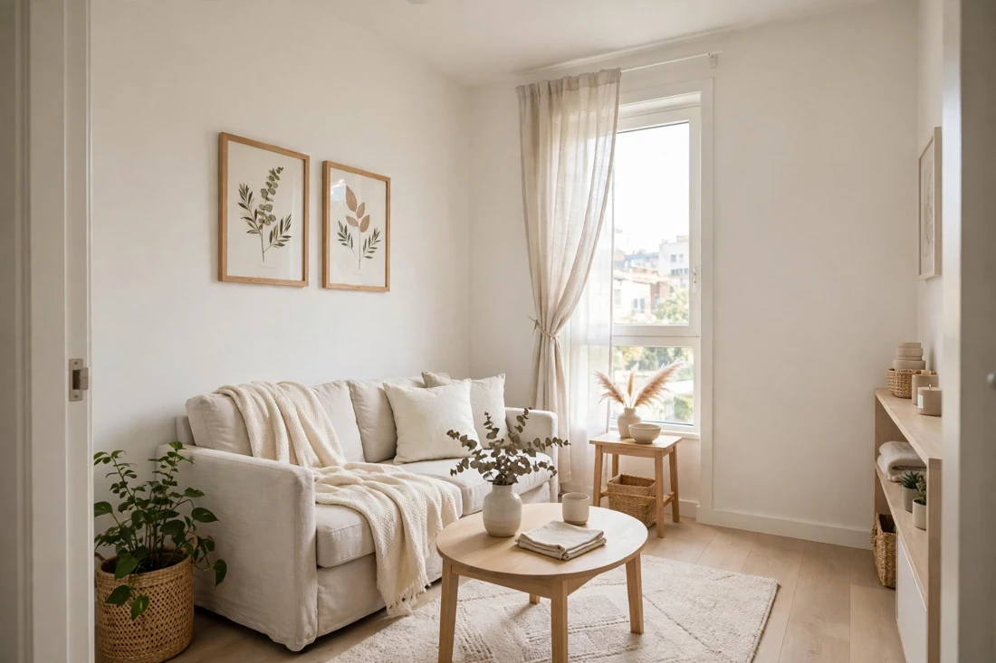 Small apartment light colors
