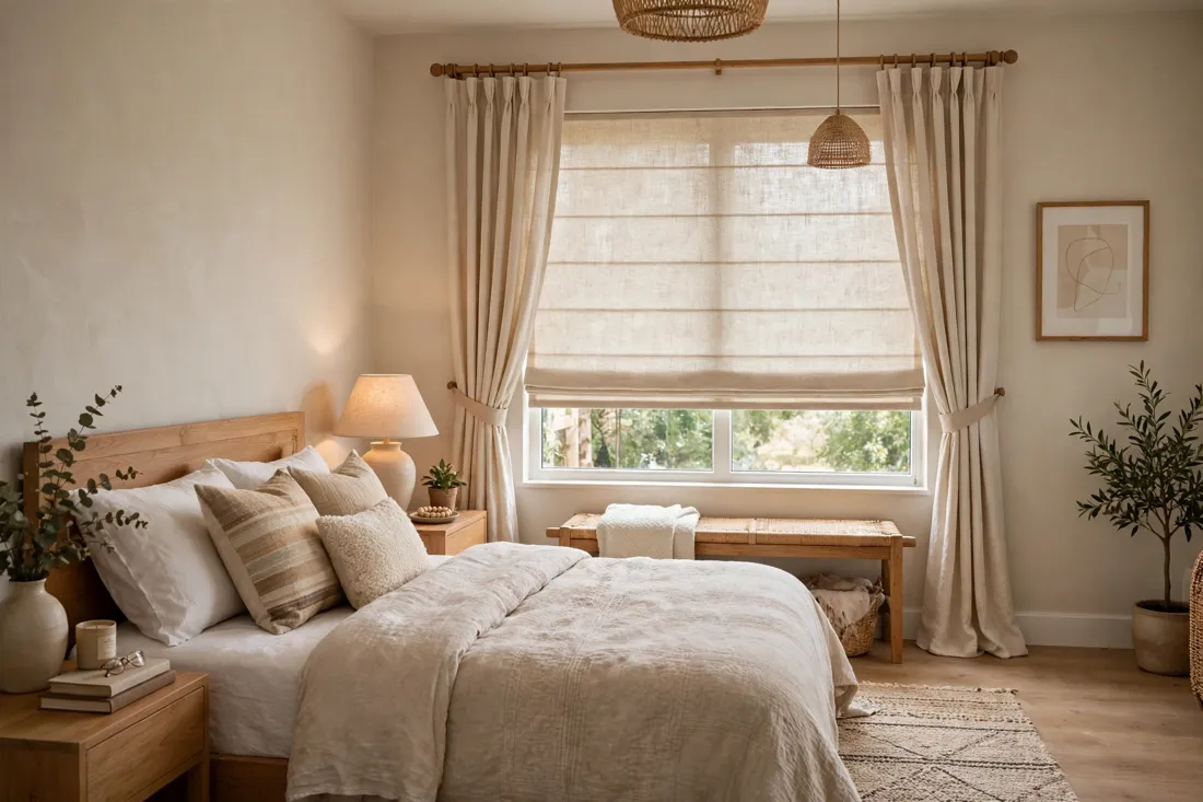 Roman shades pairing