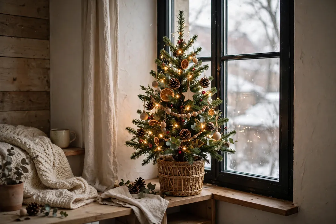Small tree by window