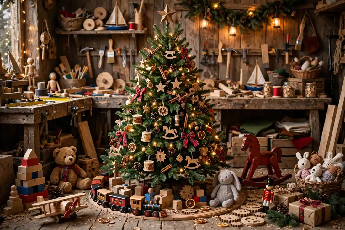Santa workshop tree