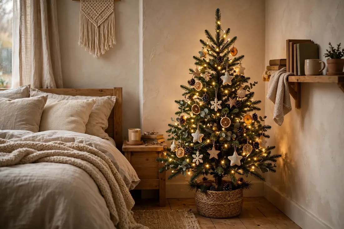 Small tree in bedroom corner