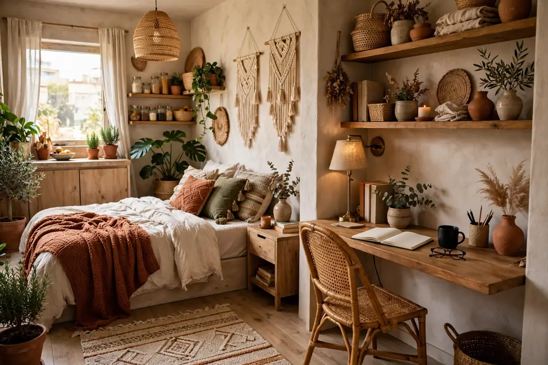 Boho desk nook