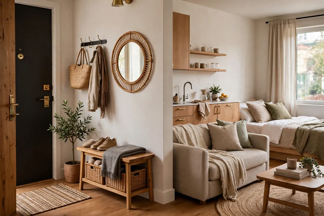 Airbnb studio entry design