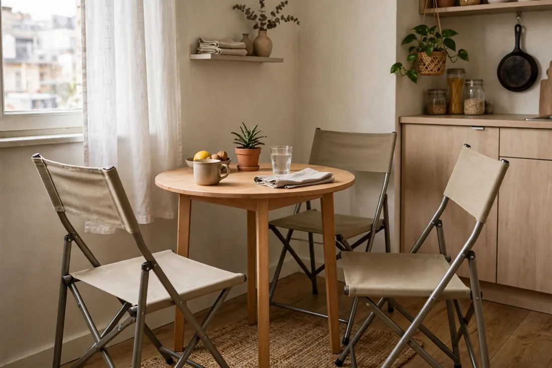 Small apartment foldable chairs