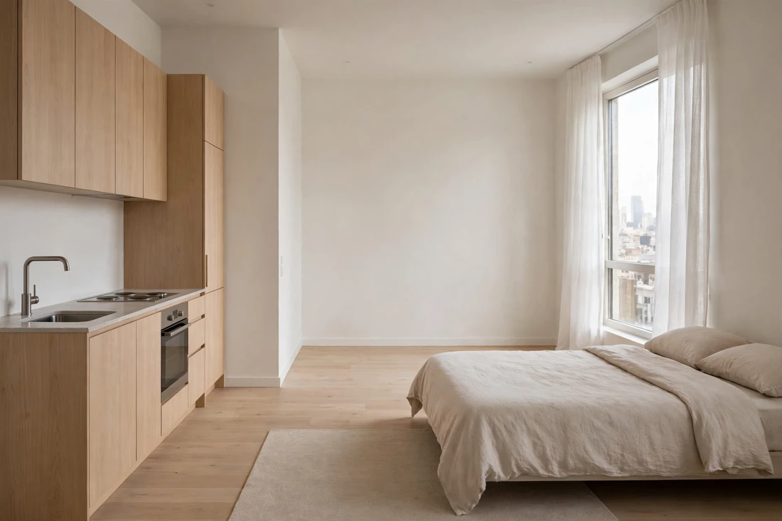 Studio apartment ignoring corners mistake
