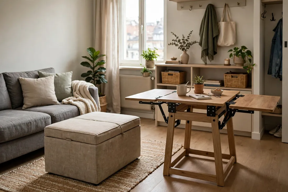Small apartment multi-use furniture