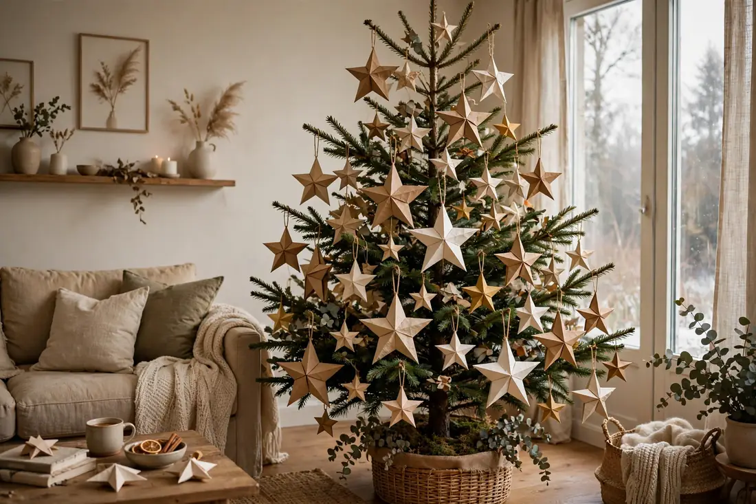 Unique tree with paper stars