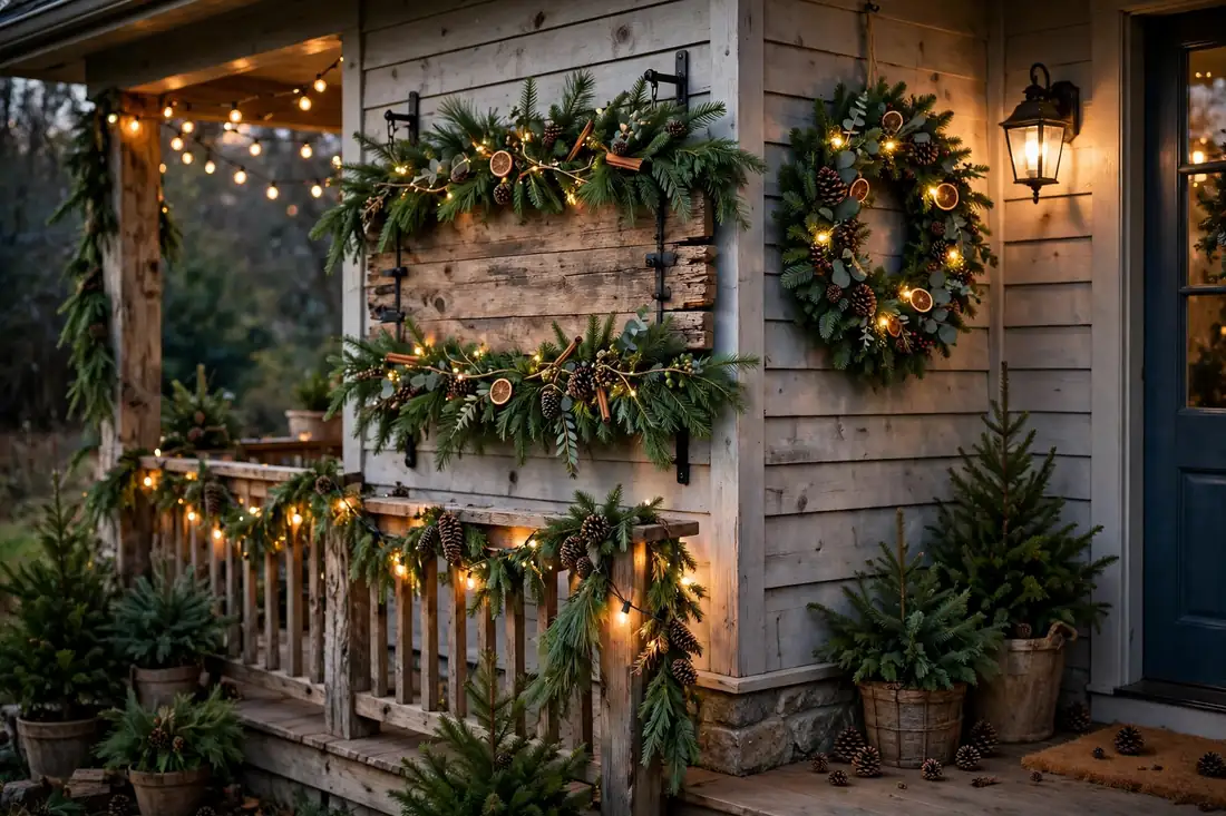 Wooden welcome sign front porch