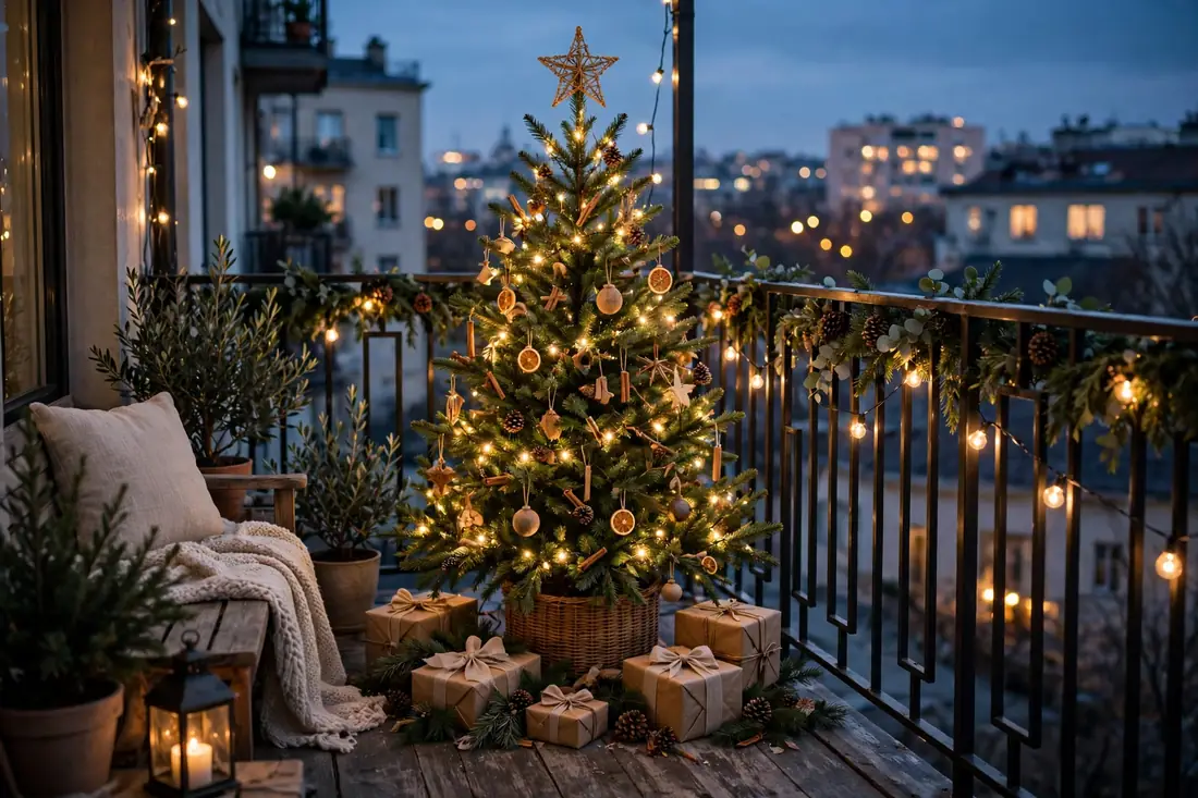 Apartment tree on balcony