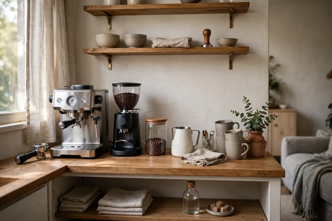 Studio apartment coffee station