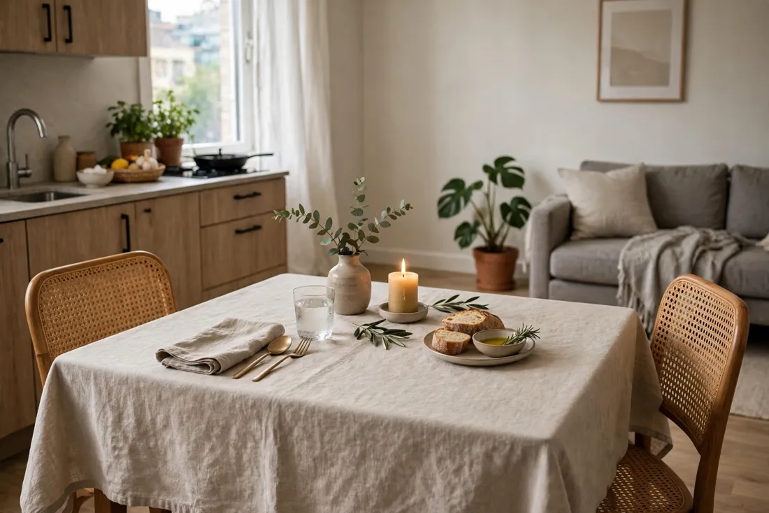 One bedroom apartment dining tablecloth