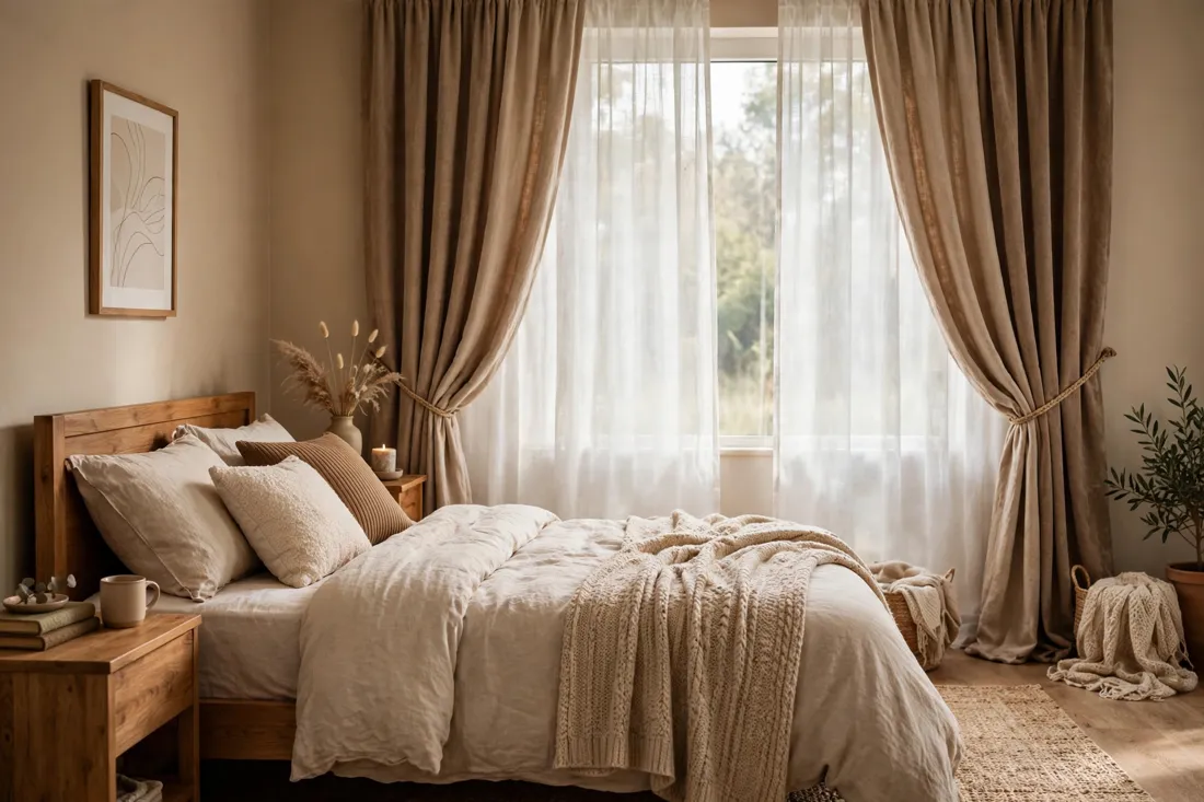 Double cozy curtains