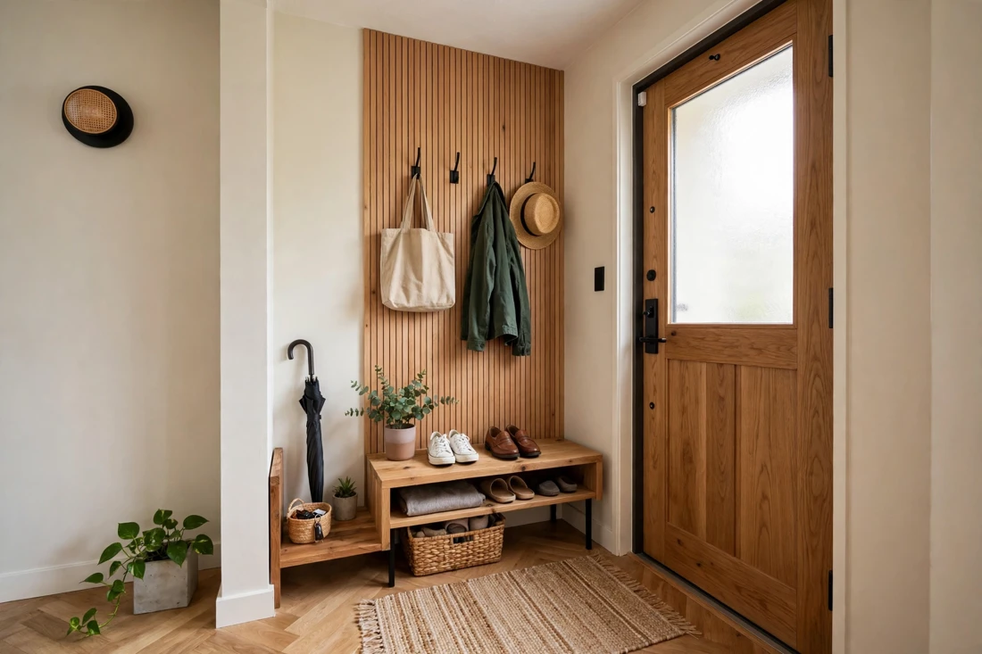 Small apartment entryway design