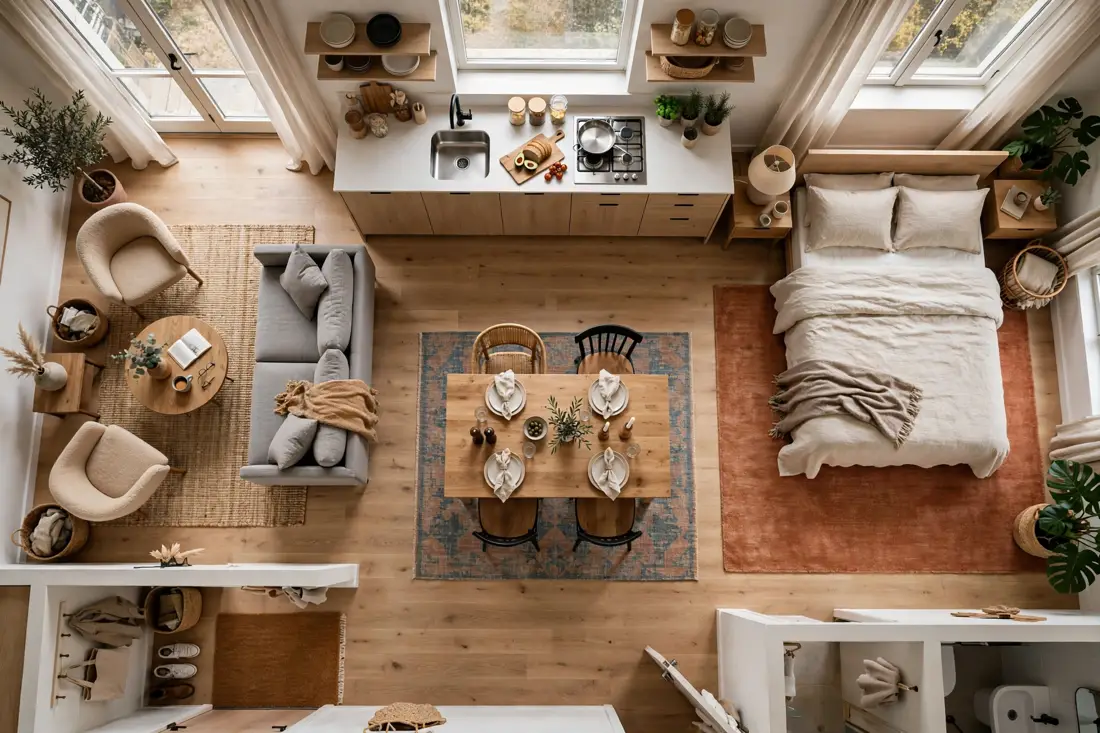 Rug zone floor plan