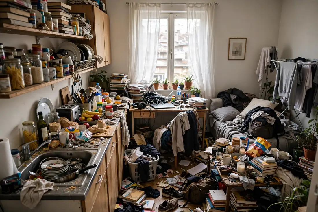 Studio apartment too much on surfaces mistake