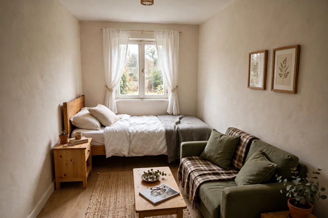 Window bed with couch opposite