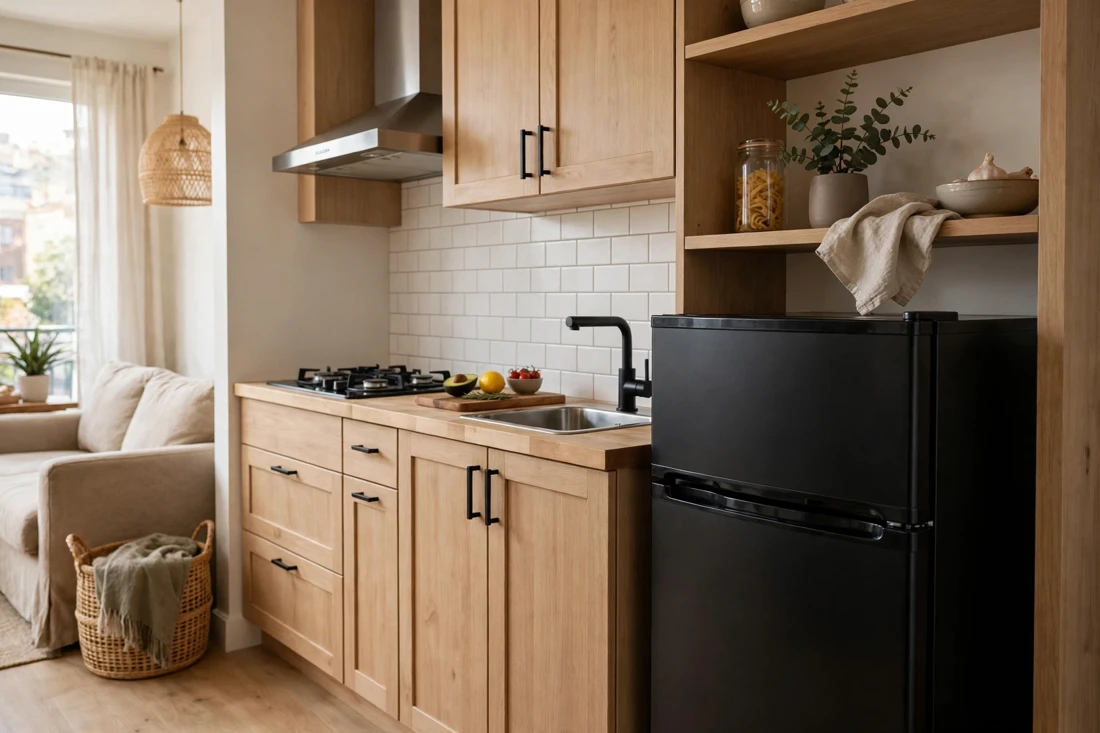 Studio apartment compact fridge