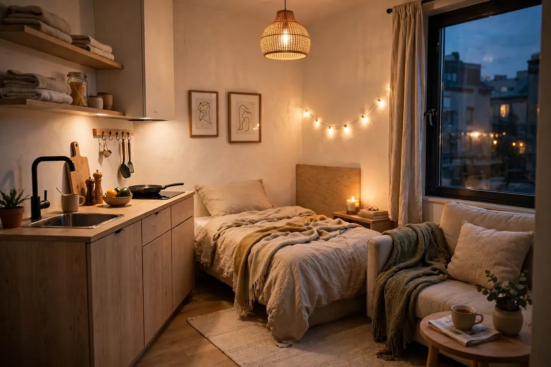 Evening cosy studio