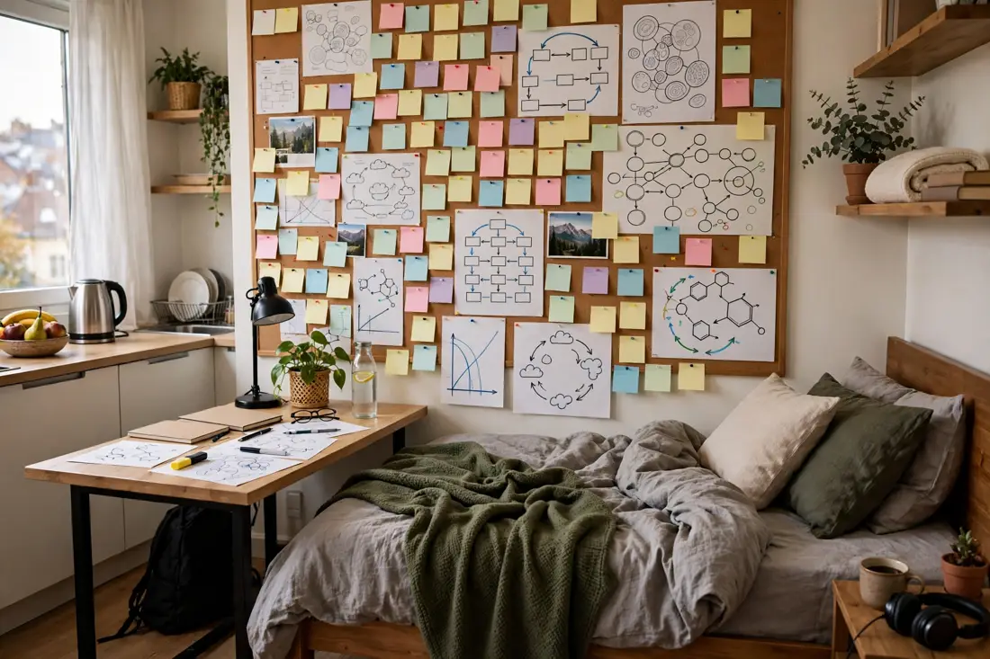 Exam revision wall