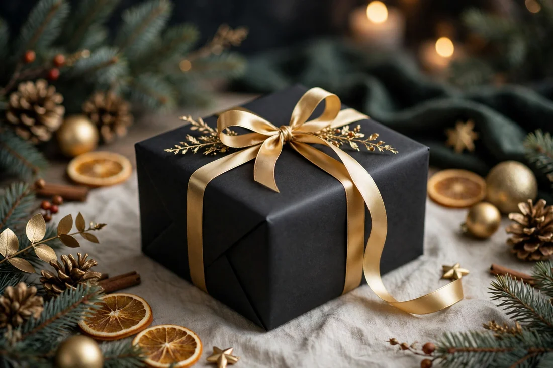 Black and gold wrapping