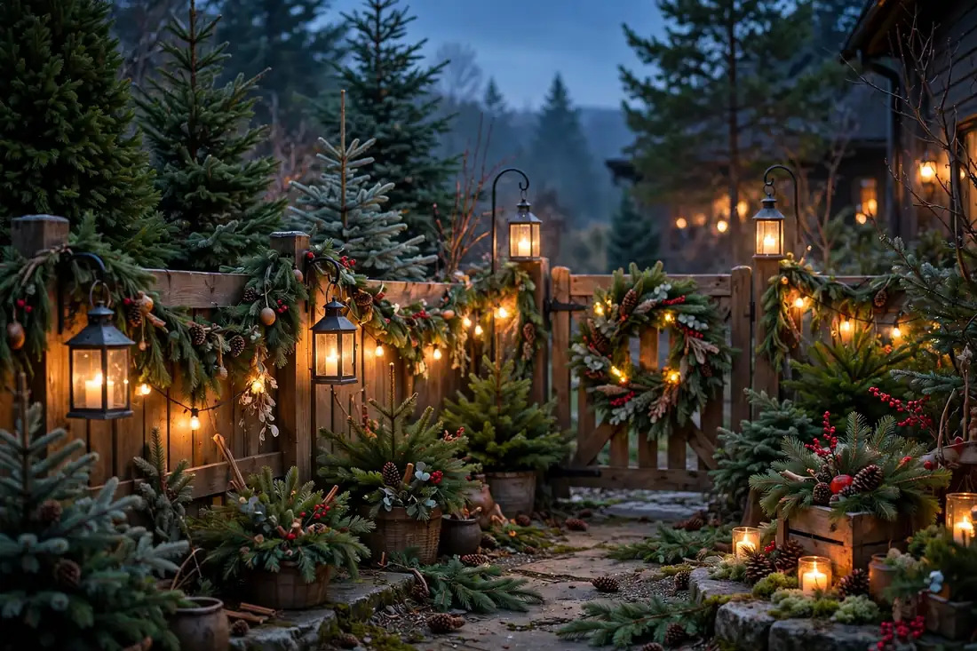 Evening outdoor glow with lanterns