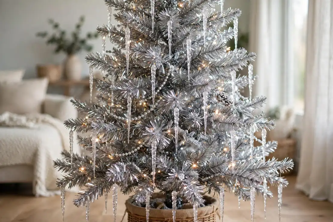 Tinsel icicle tree