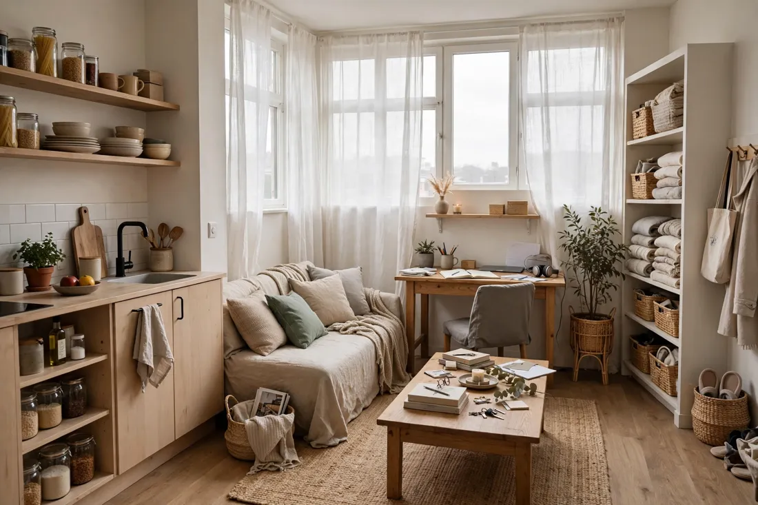 Studio apartment no focal point
