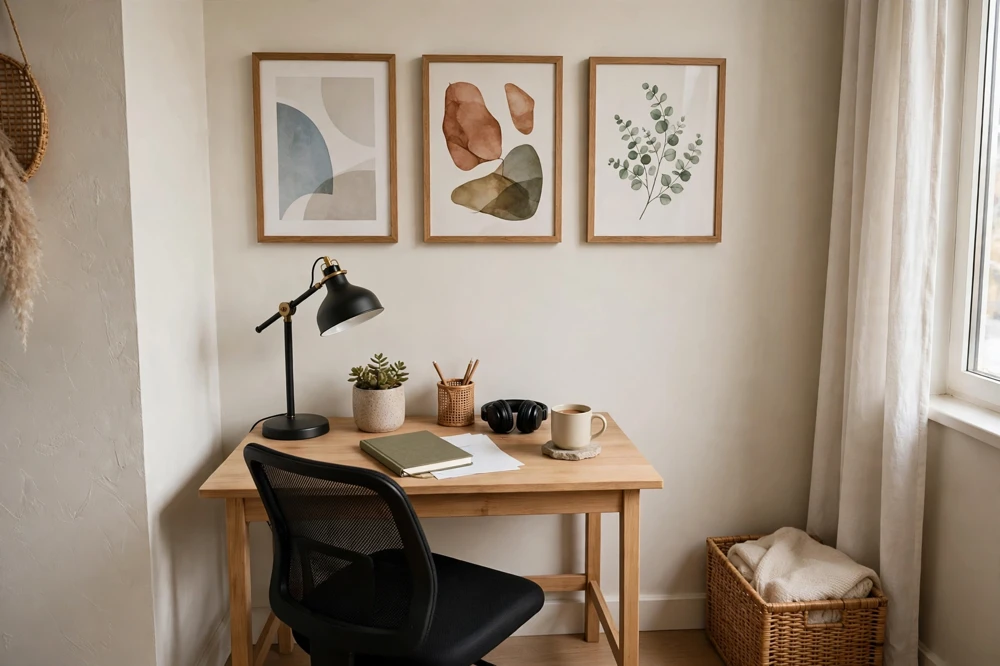 Small apartment office wall art