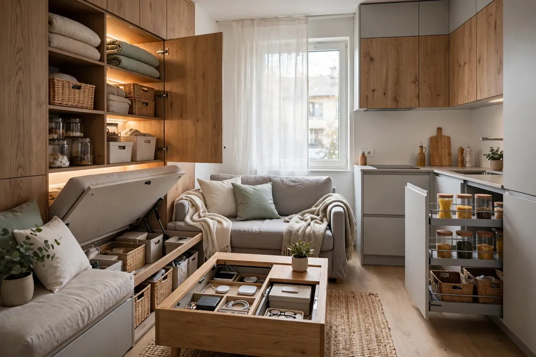 Small apartment smart storage design