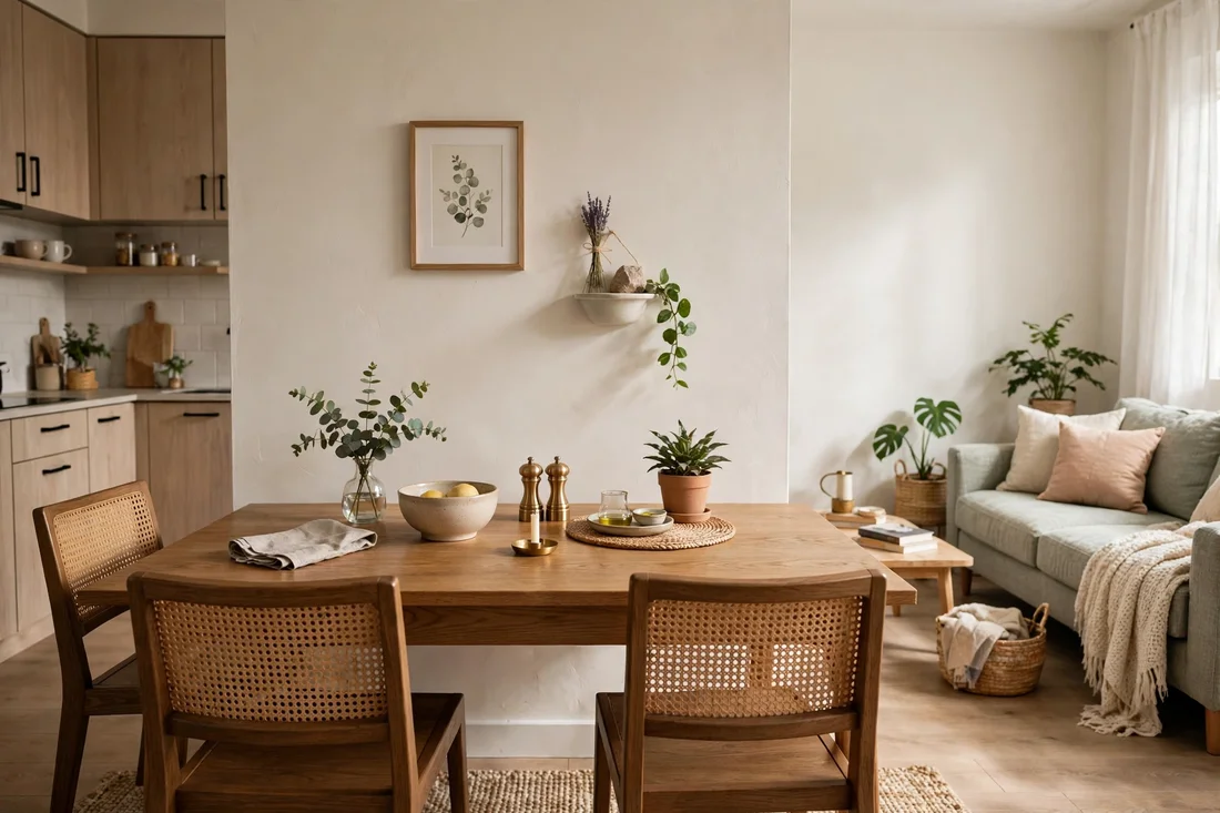 One bedroom apartment dining small touches