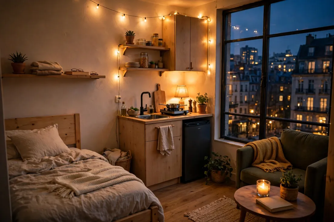 Evening tiny studio