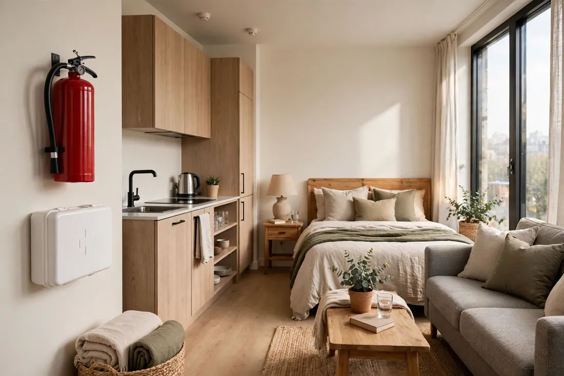 Airbnb studio safety features