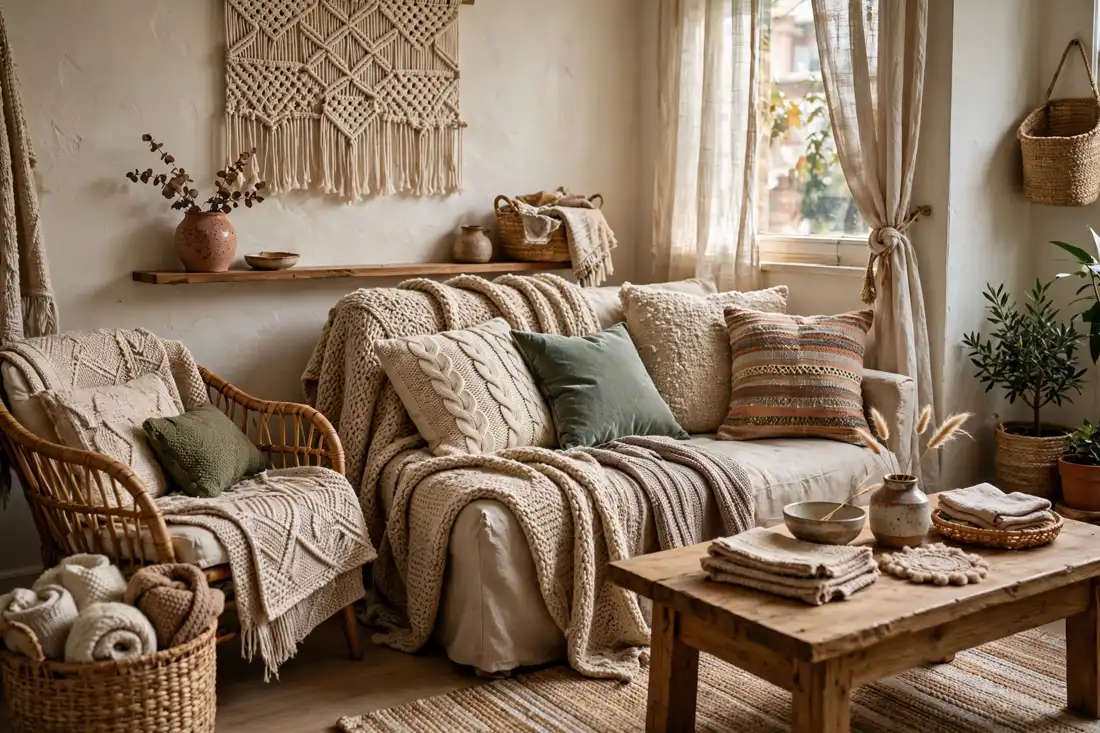 Small apartment texture mix
