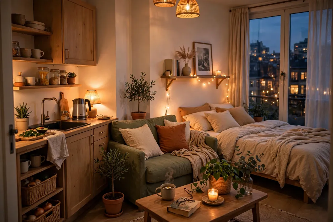 Evening layout glow